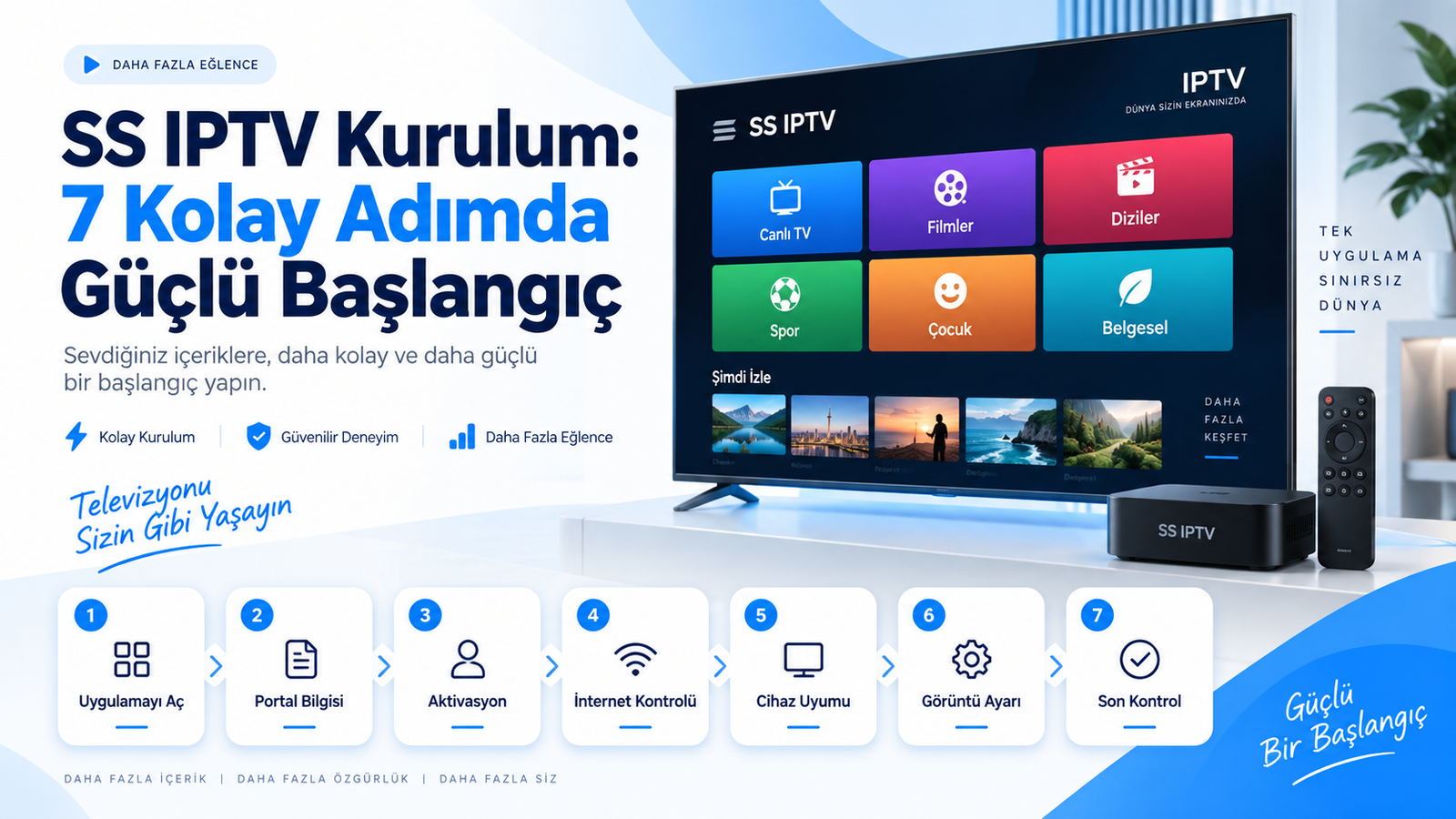 SS IPTV kurulum ve M3U liste ekleme rehberi 2026