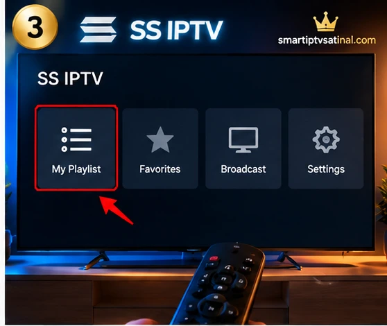 SS IPTV kurulum üçüncü adım My Playlist bölümü