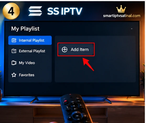 SS IPTV kurulum dördüncü adım Add Item seçeneği
