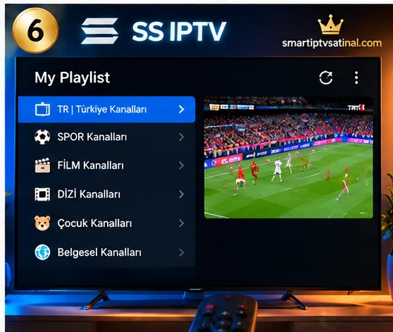 SS IPTV kurulum altıncı adım playlist ve kategorilerin açılması