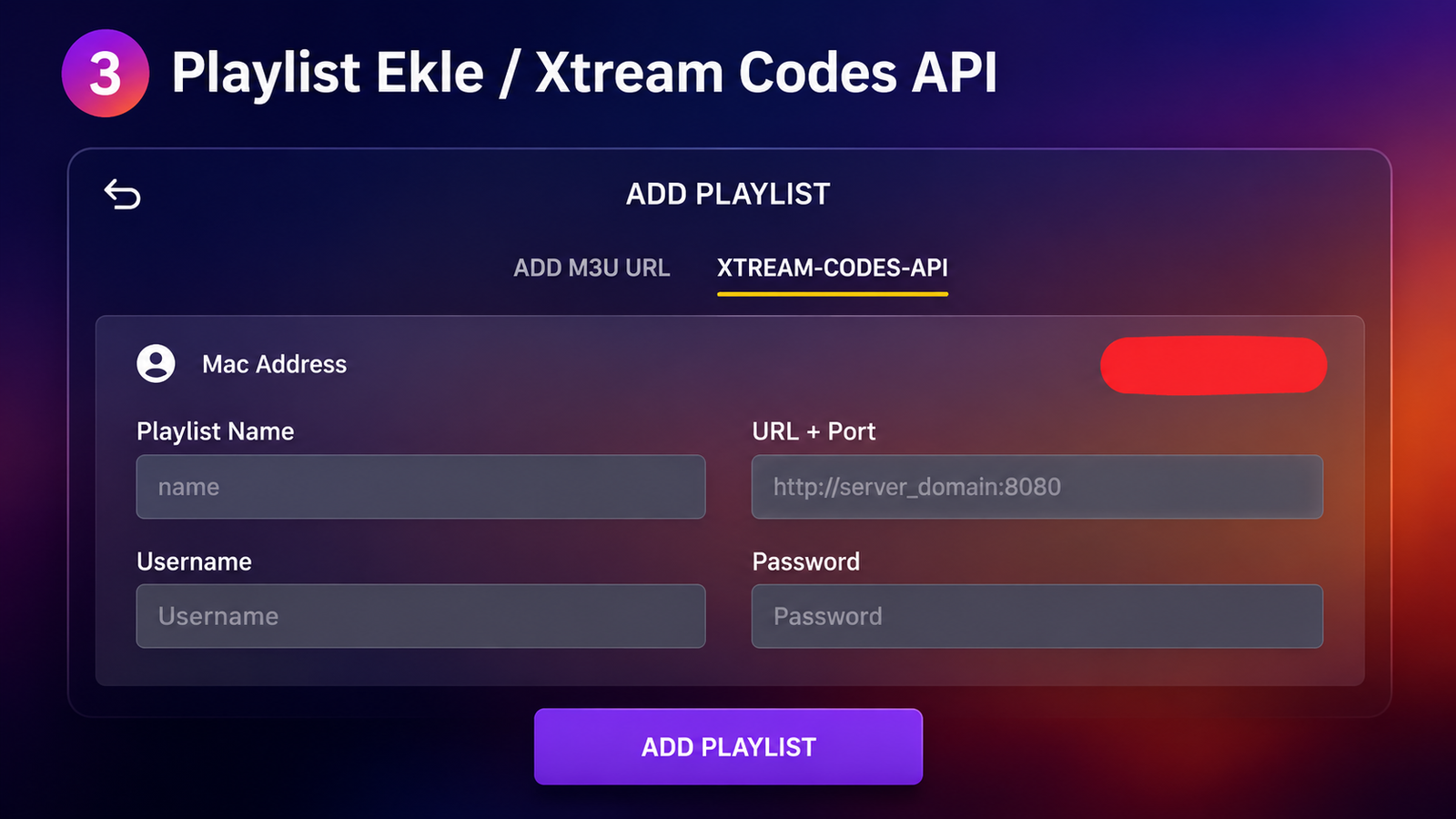 IBO Pro Player Xtream Codes API playlist ekleme kurulumu