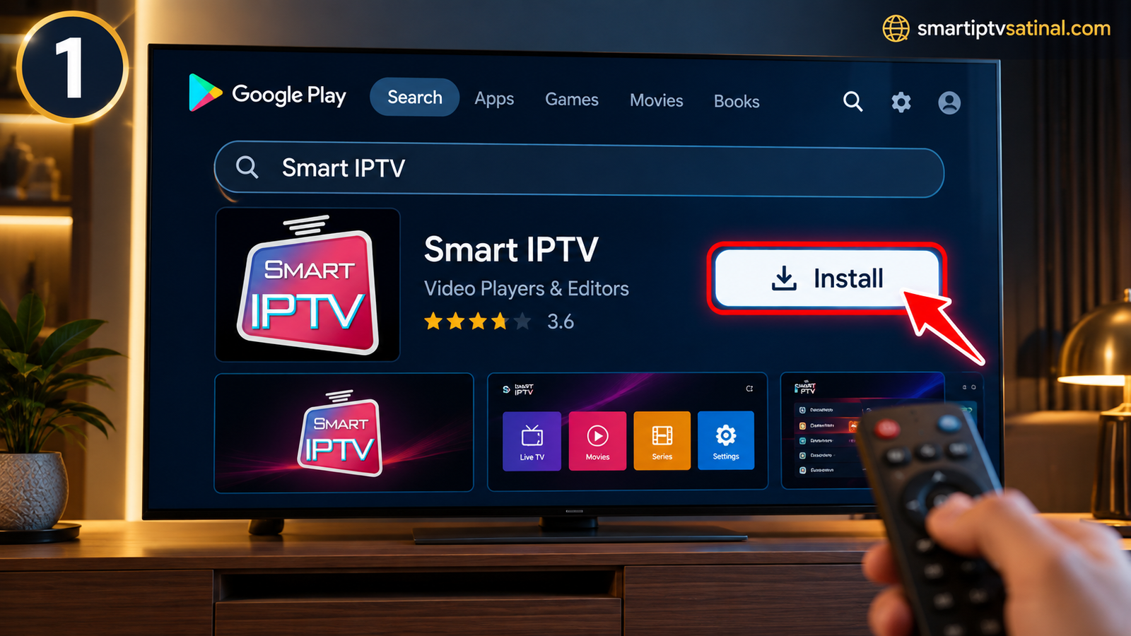 Smart IPTV kurulum uygulama mağazasından yükleme