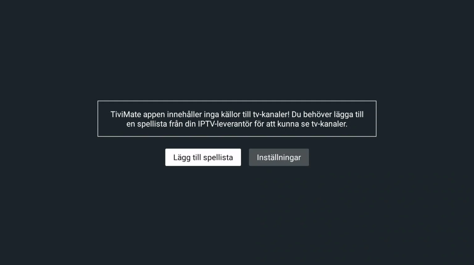 TiviMate kurulum liste ekle başlangıç ekranı