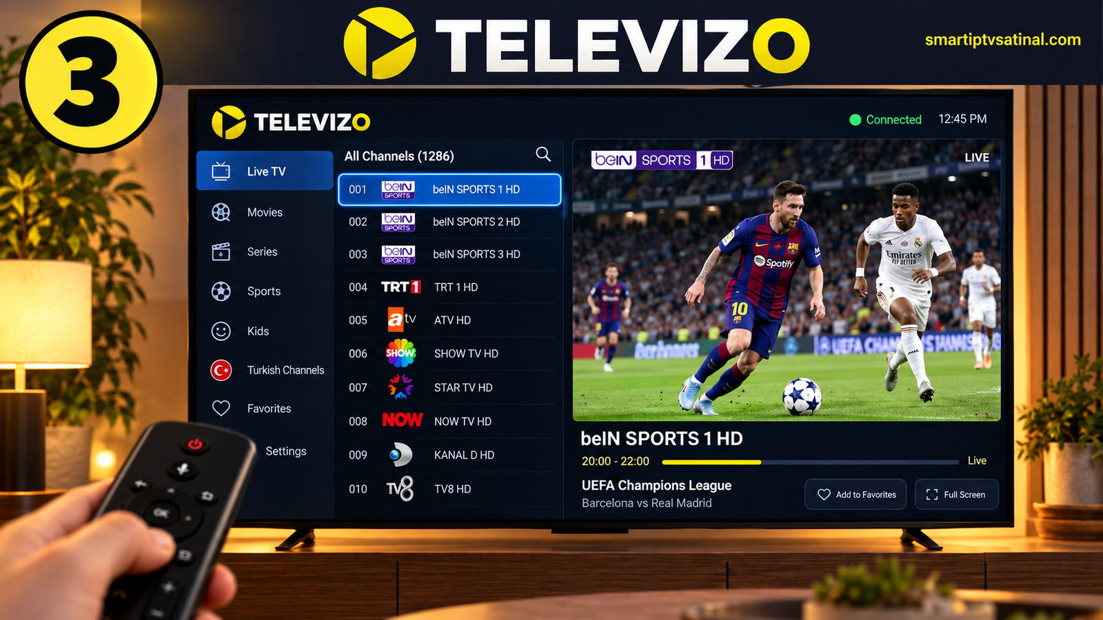 Televizo IPTV Player bağlantı kuruldu kanal listesi