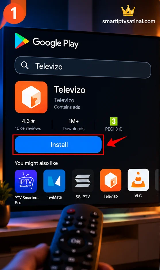 Xtream IPTV kurulum birinci adım Televizo yükleme