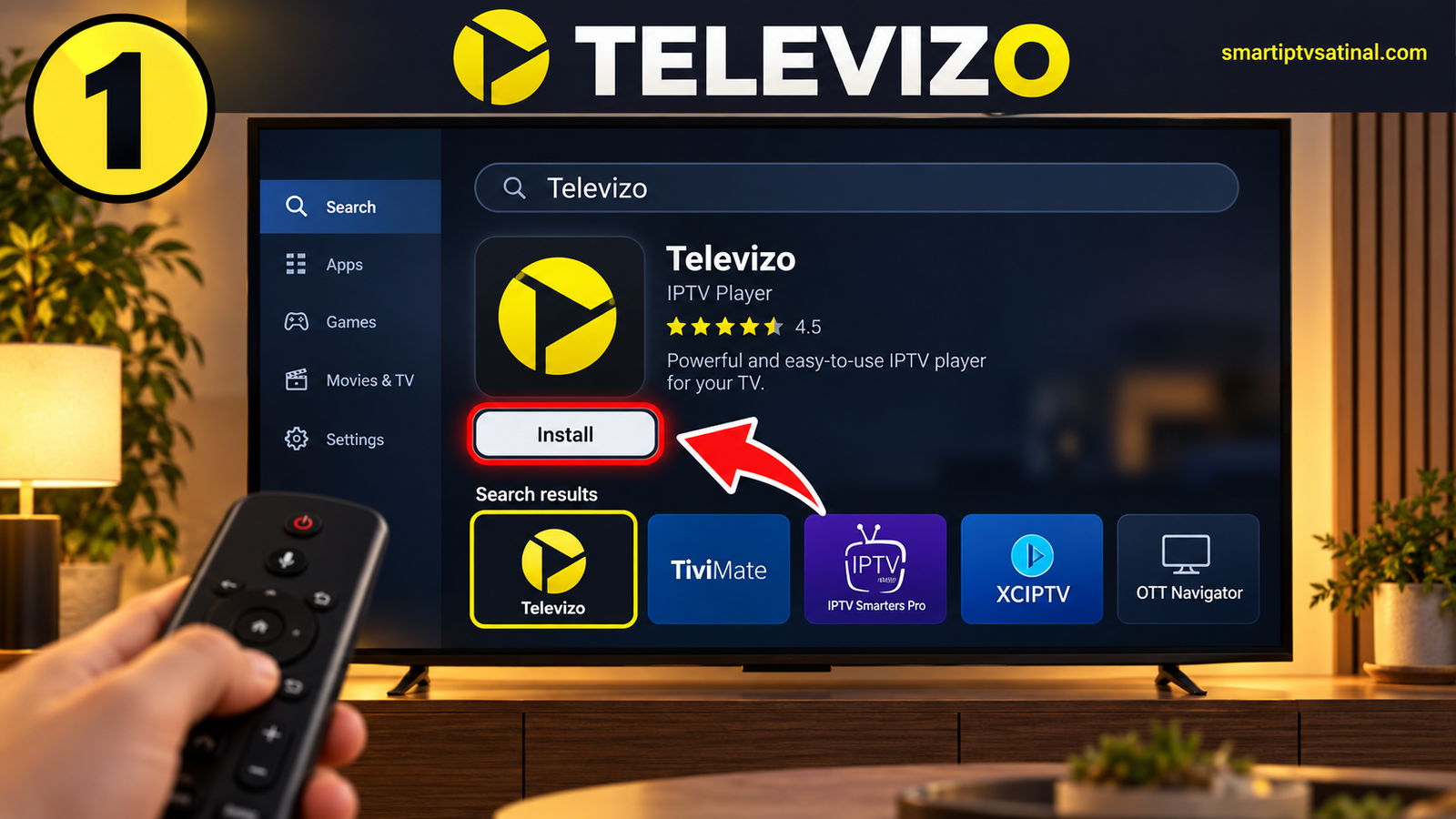 Televizo IPTV Player Android TV uygulama kurulumu